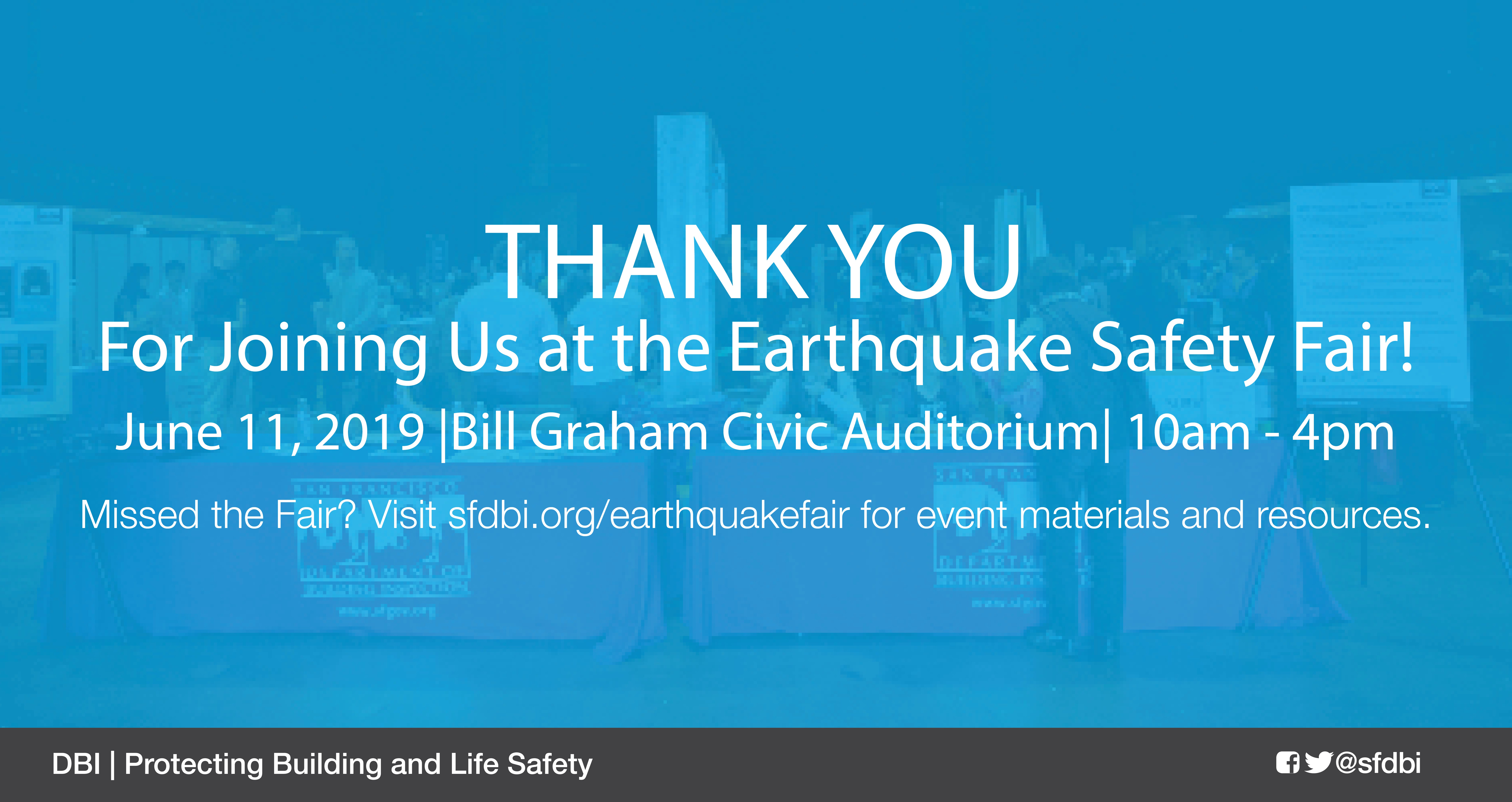 Thank you for attending the Earthquake Safety Fair