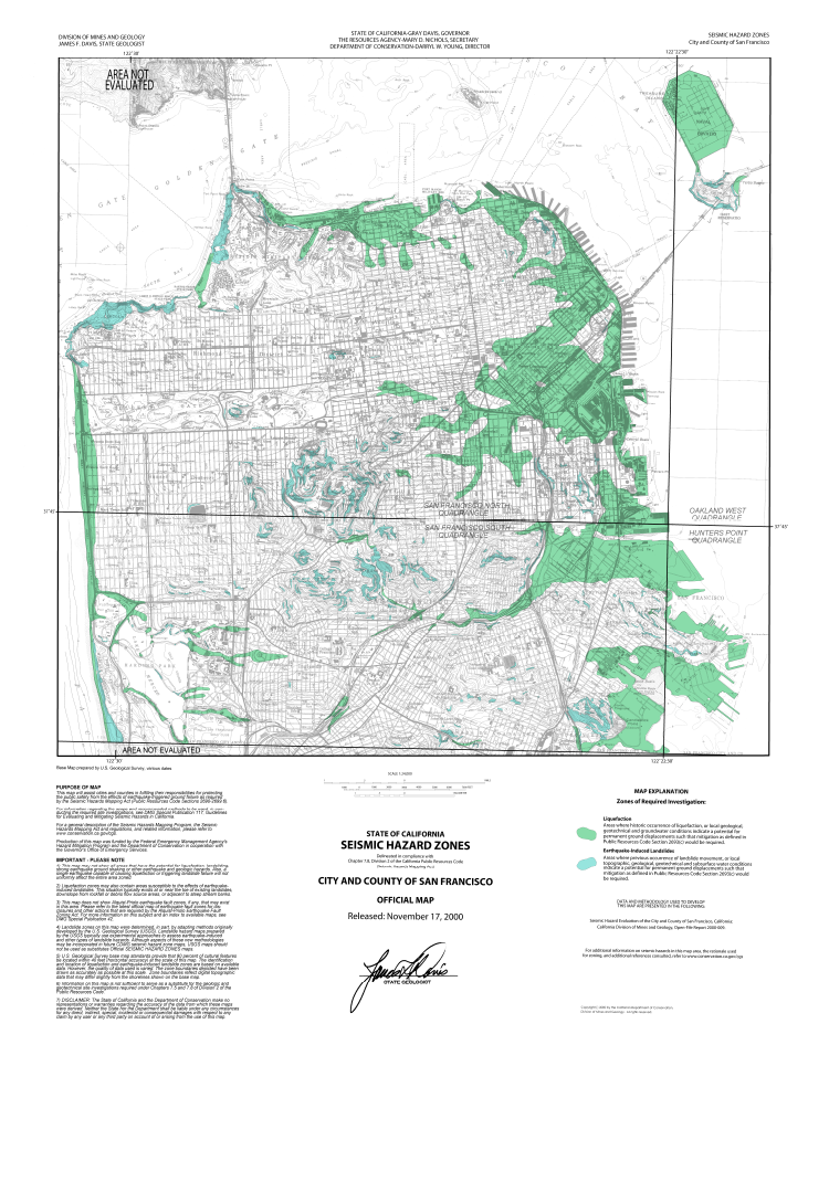 San Francisco Seismic Hazard Zones Map