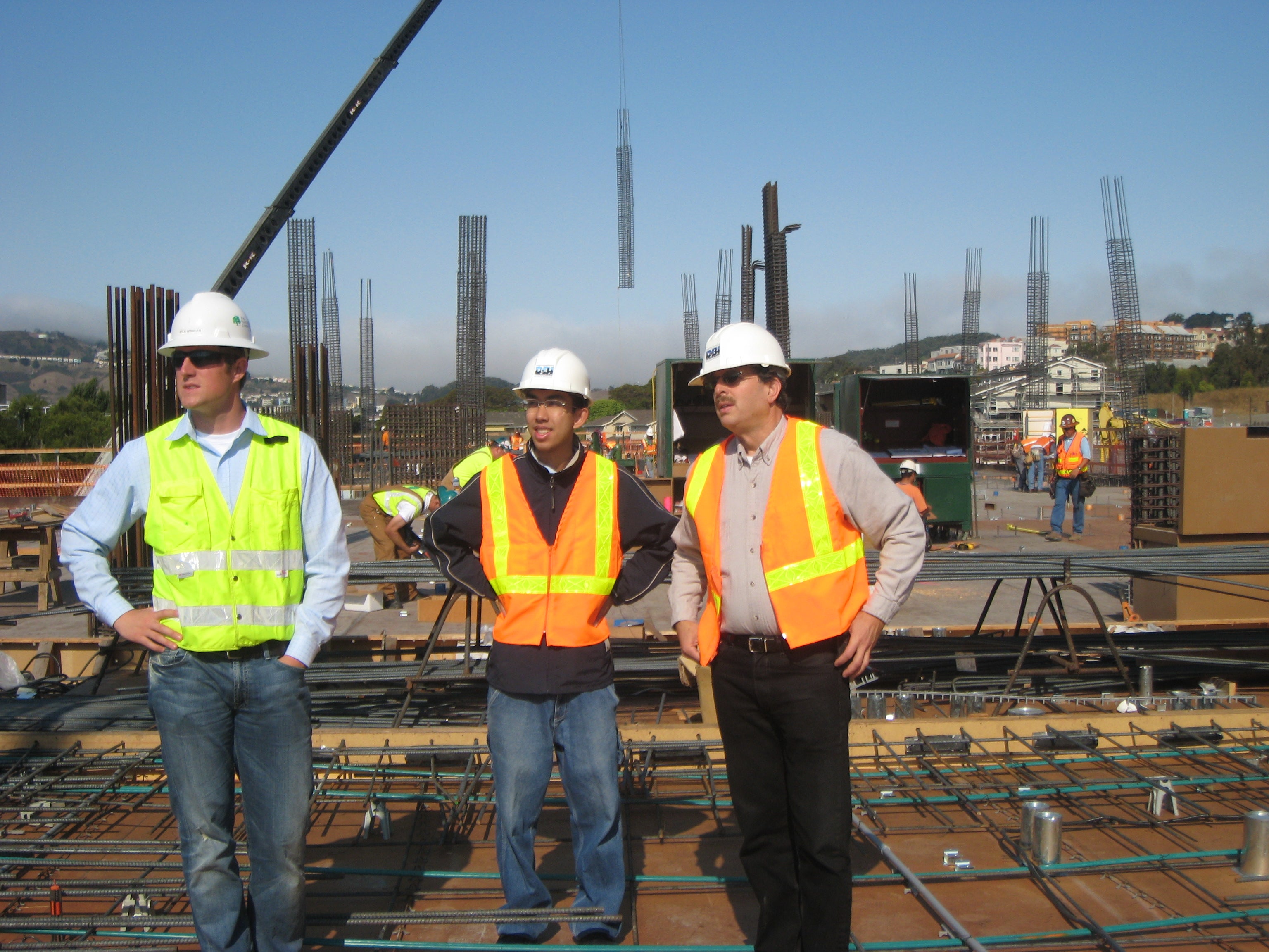 Inspectors on construction site